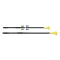 Boardwalk 59" Mop and Broom Handles, 1.5" Dia, Black/Yellow, Metal FFC14M